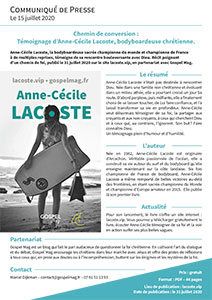 Anne-Cécile Lacoste press release